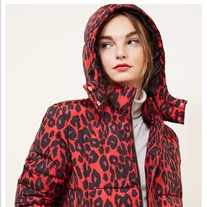ASOS Red Leopard Coat